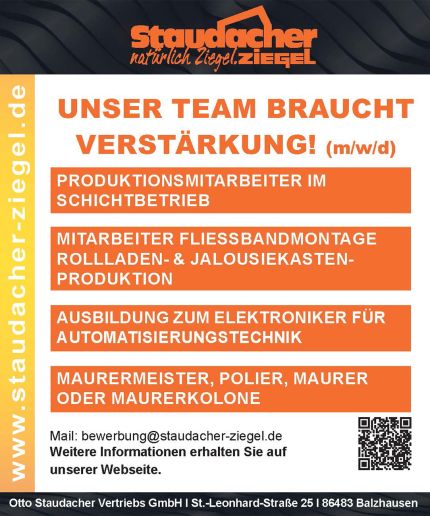 Gestalten Sie Ihre Zukunft mit uns!